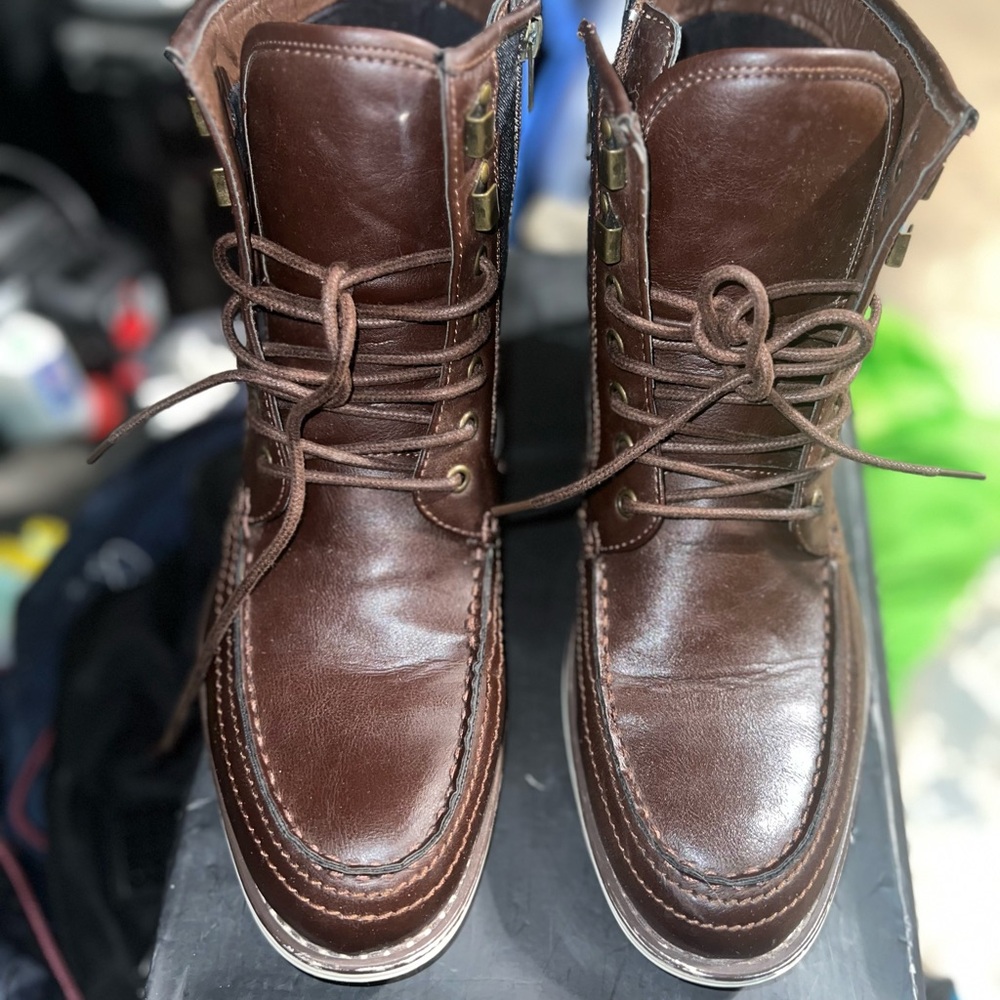 Forever 21 Rich Brown Leather Boots